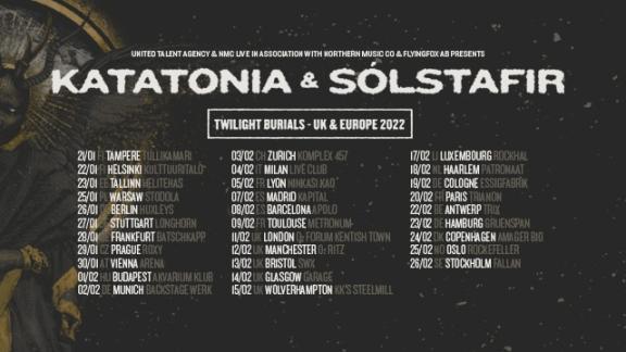 KATATONIA et SÓLSTAFIR annoncent leur tournée commune