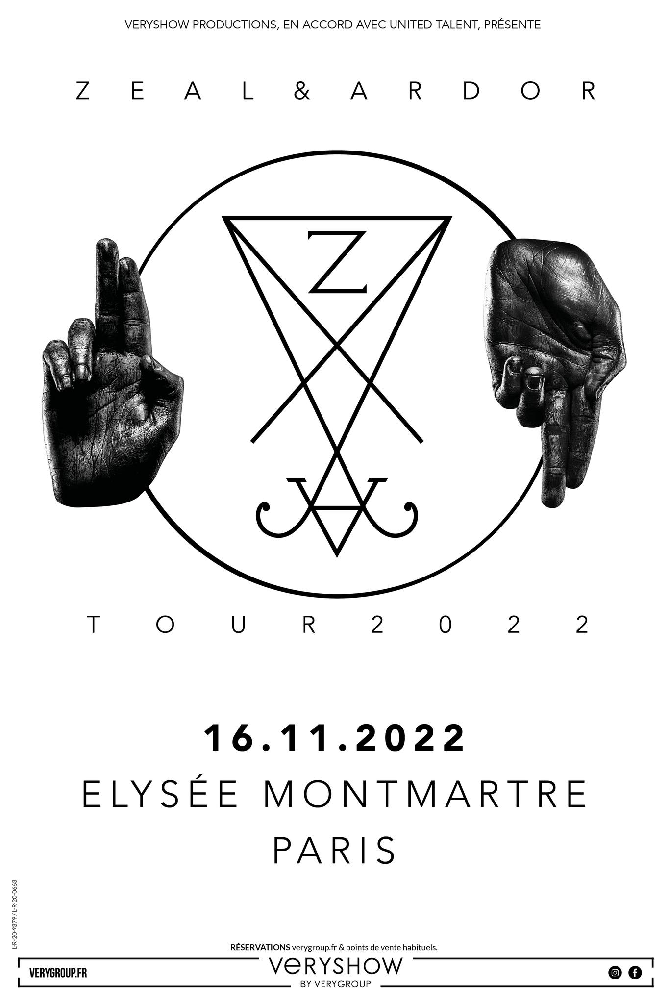 Zeal & Ardor @ Elysée Montmartre (Paris (75)) - 16 novembre 2022