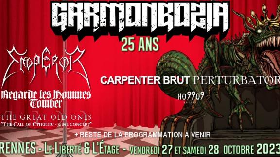 THE GREAT OLD ONES et REGARDE LES HOMMES TOMBER rejoignent l'affiche des 25 ans de Garmonbozia