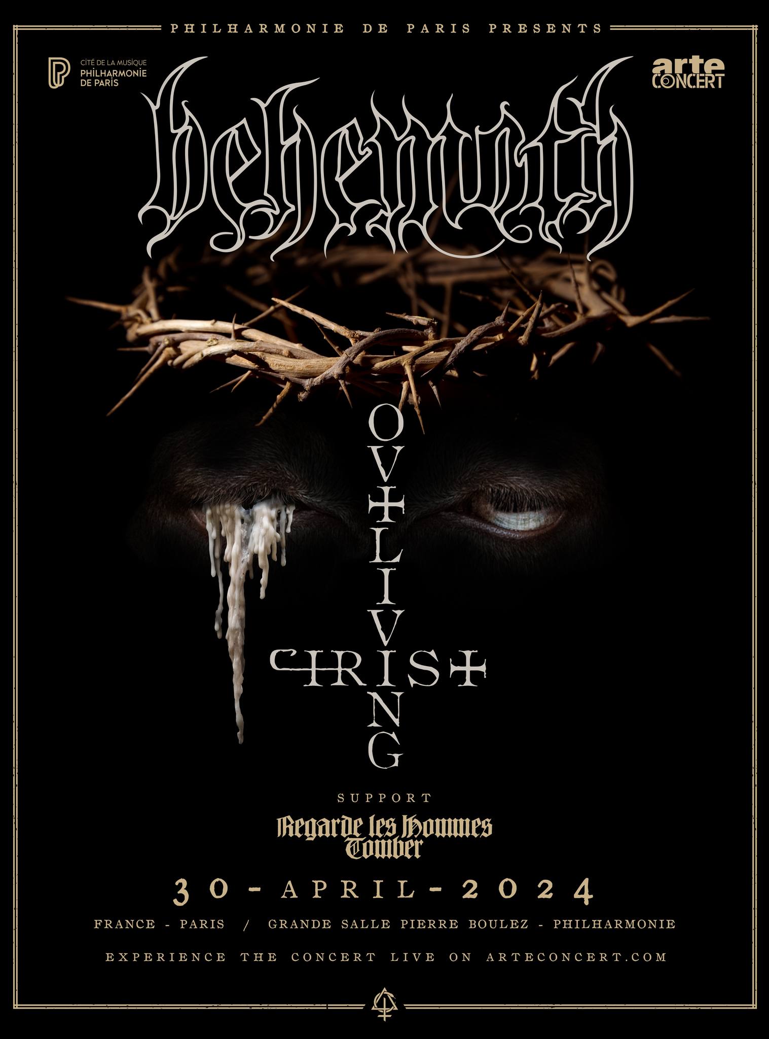 Behemoth + Regarde les Hommes Tomber @ Philarmonie De Paris - Paris (75) - 30 avril 2024