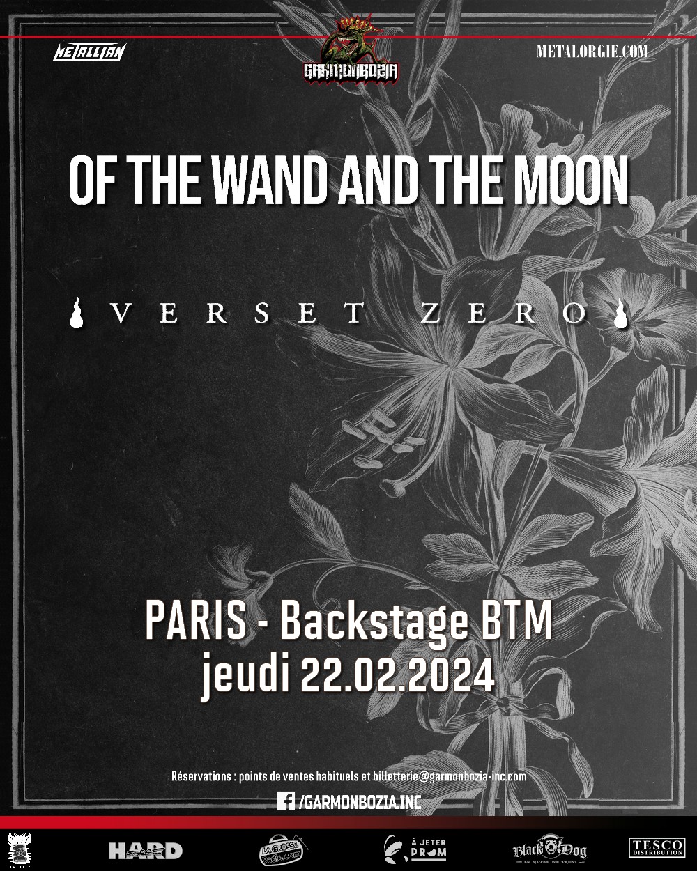Of The Wand And The Moon + Verset Zero @ Backstage by the Mill - Paris (75) - 22 février 2024