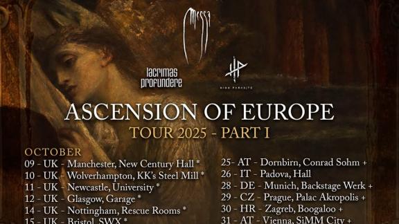 PARADISE LOST annonce une tournée avec MESSA, LACRIMAS PROFUNDERE et HIGH PARASITE
