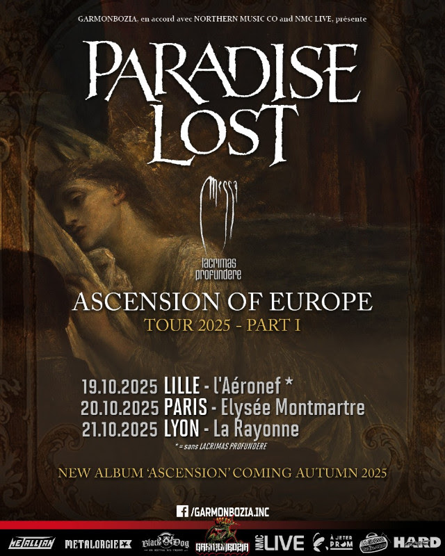 Paradise Lost + Lacrimas Profundere + Messa @ Elysée Montmartre - Paris (75) - 20 octobre 2025