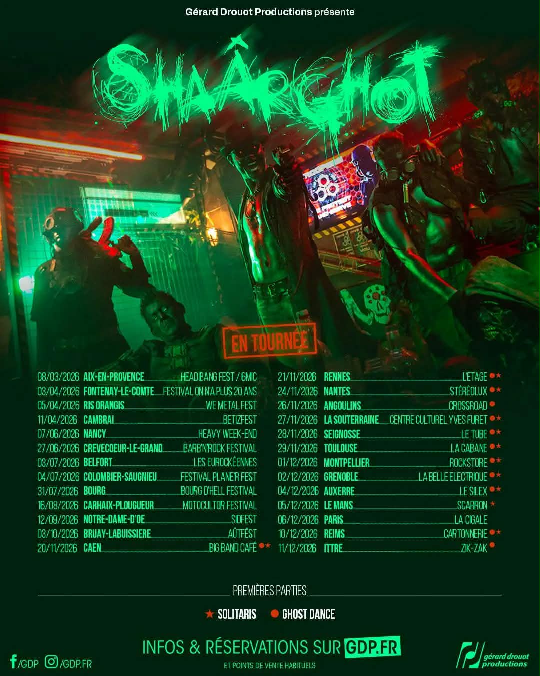 Shaârghot @ La Cigale - Paris (75) - 6 décembre 2026