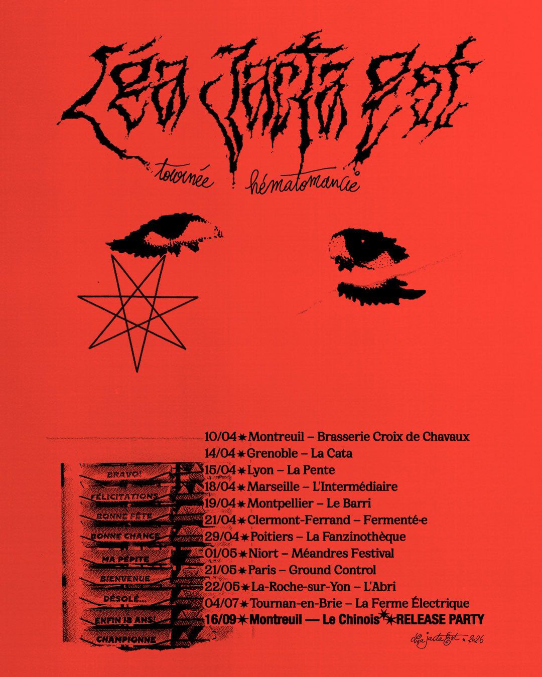 Léa Jacta Est @ Le chinois - Montreuil (93) - 16 septembre 2026