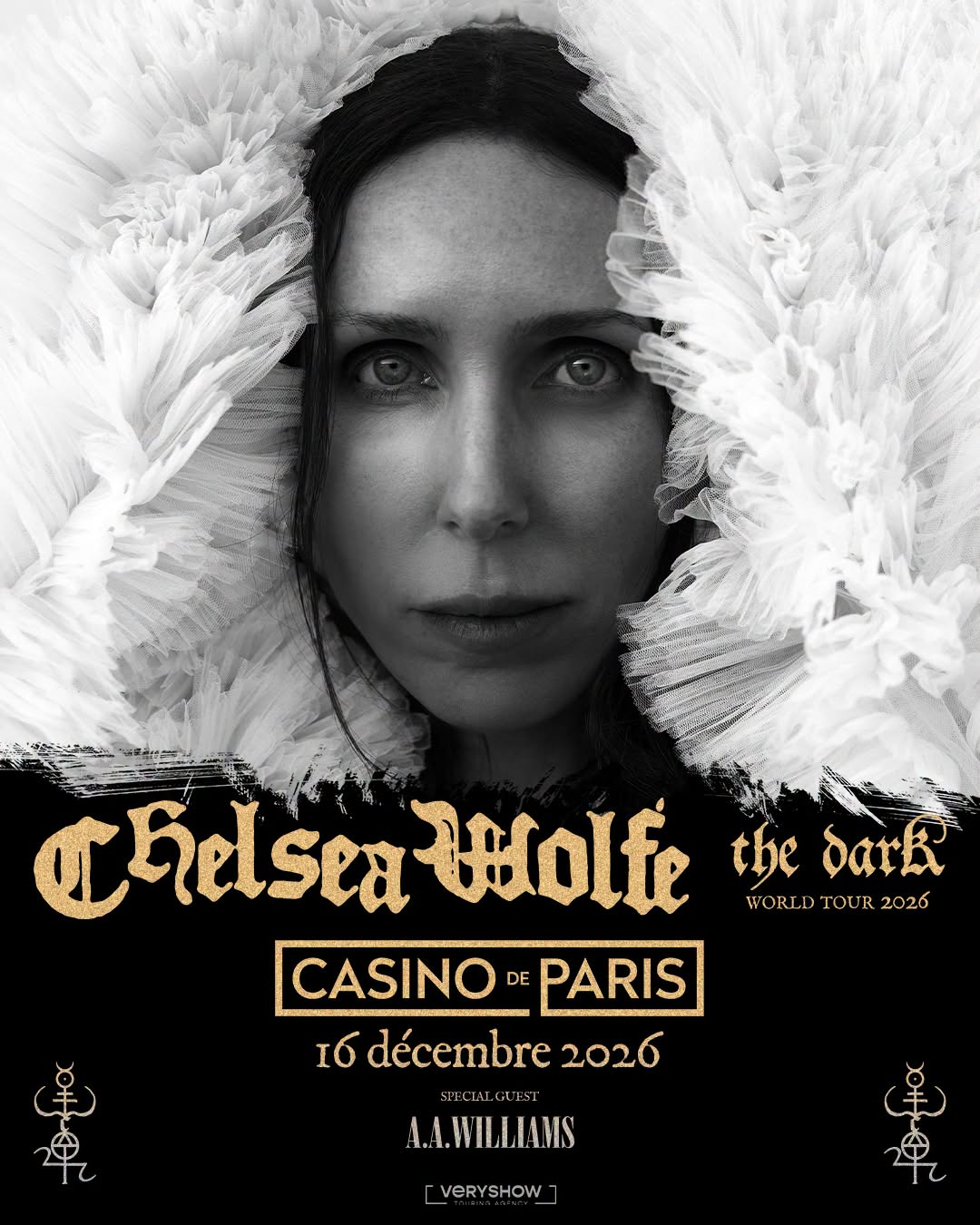 Chelsea Wolfe + A.A. Williams @ Casino de Paris - Paris (75) - 16 décembre 2026