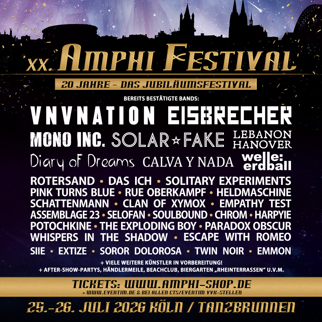 Amphi Festival 2026 @ Tanzbrunnen - Cologne (DE) - 25 juillet 2026