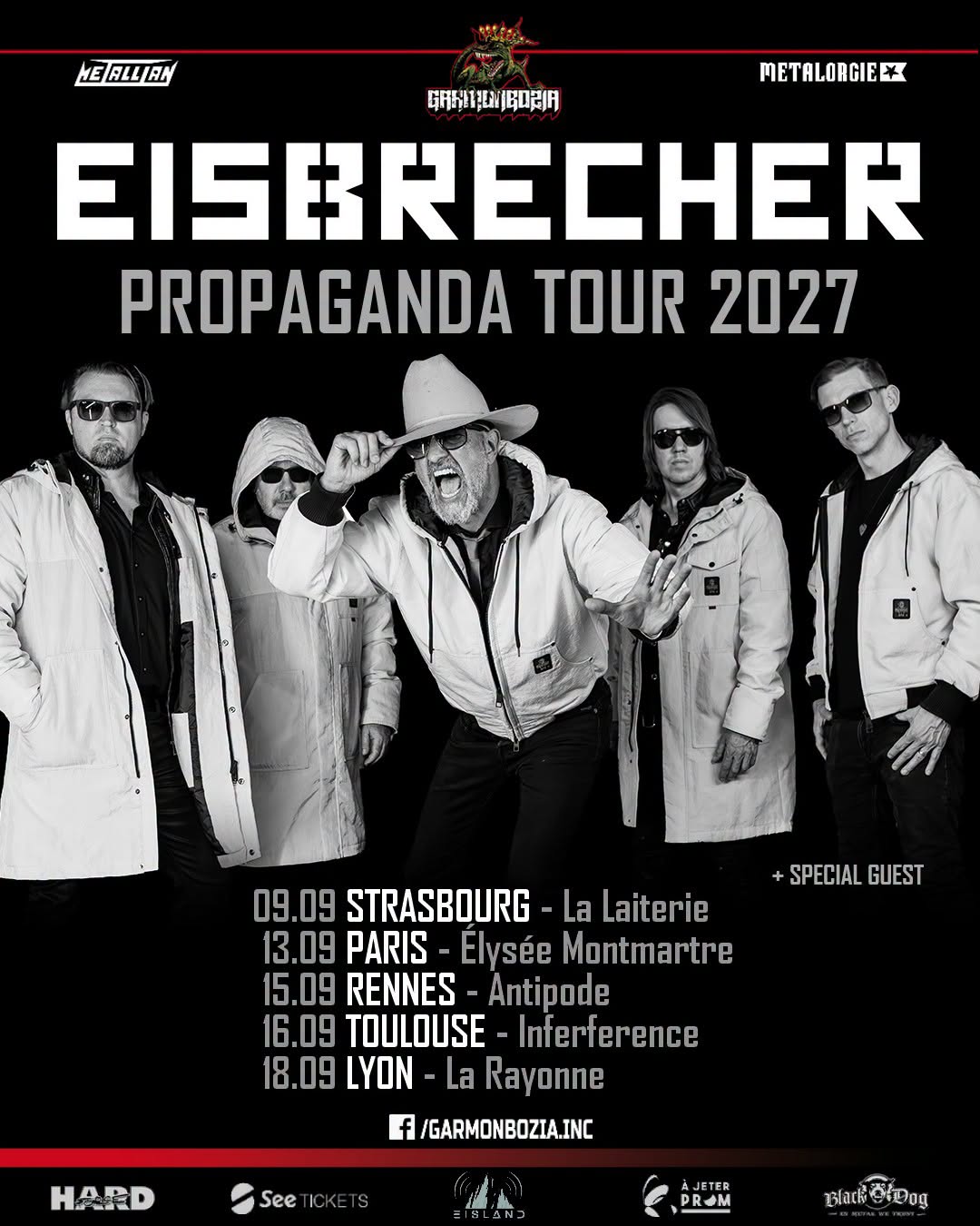 Eisbrecher @ Elysée Montmartre - Paris (75) - 13 septembre 2027